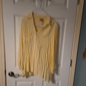 Ruby Rd. Yellow Striped Blouse